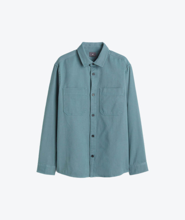 Solid Club Collar Casual Shirt - Image 2