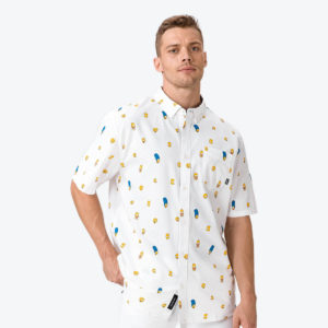 Solid Club Collar Casual Shirt